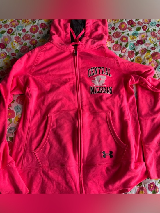 Under Armour Tops - Large WOMENS under armour cmu central Michigan hoodie sweatshirt zip up jacket